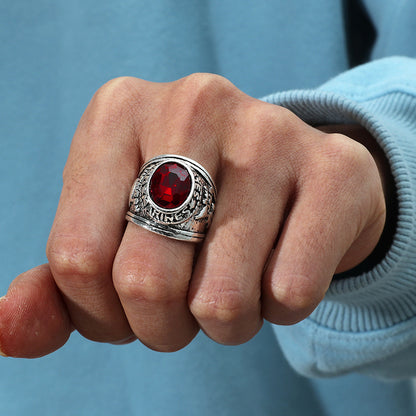 Modischer Vintage geschnitzter dominanter Zeigefingerring