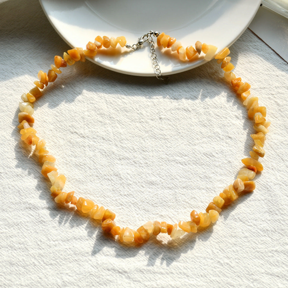 Vacation Style Color Crystal Necklace For Women