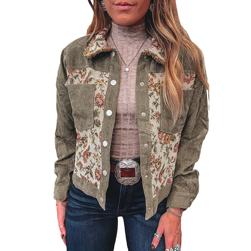 Women's European And American-style Printed Jacket