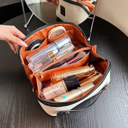 Retro Fliesen Kosmetiktasche Große Kapazität Tragbare Tragbare Kosmetik