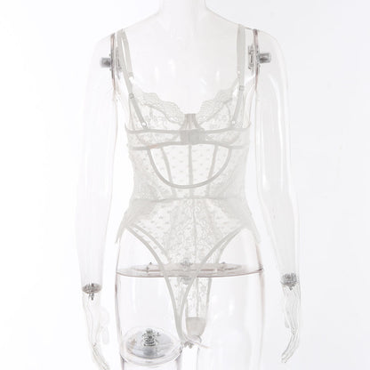 Sexy Sexy Dessous mit Stahlring-Spitzenoverall