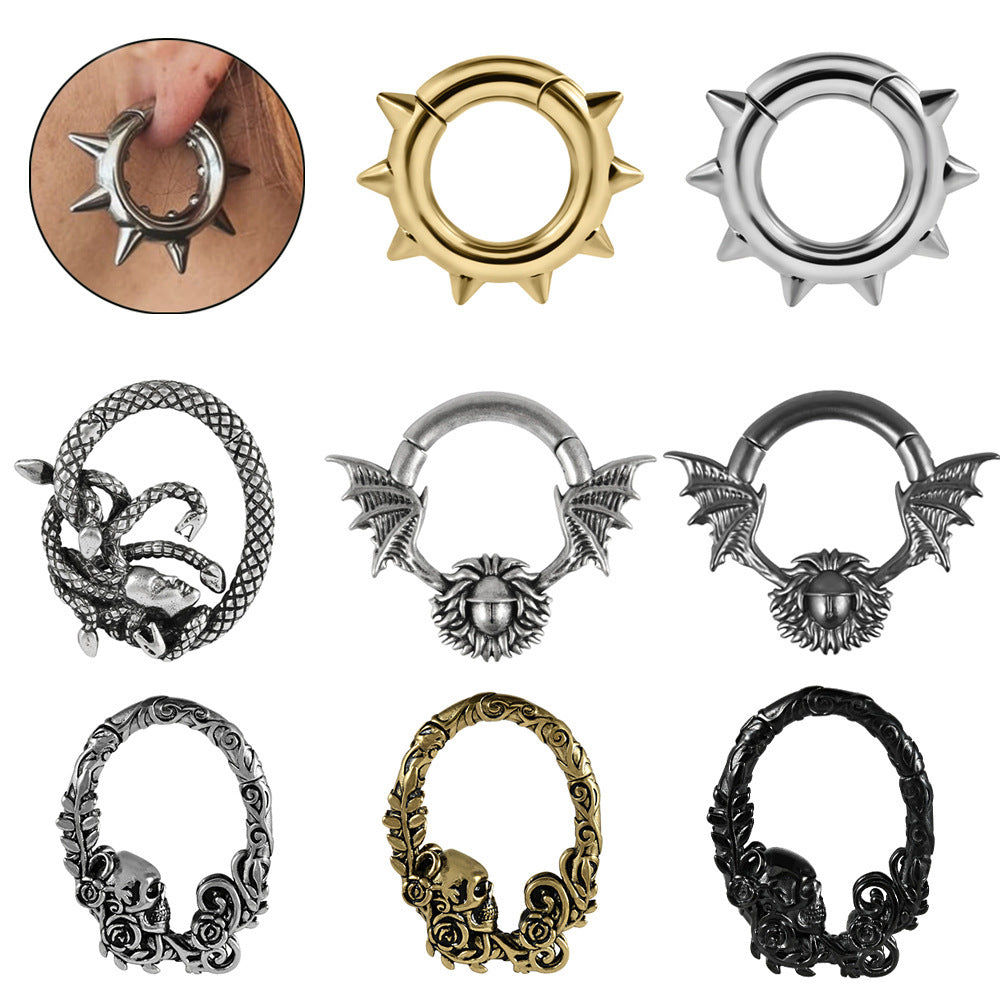 Fashion Sharp Cone Round Magnet Ear Extender
