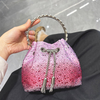 Drawstring Rhinestone Women's Bag
