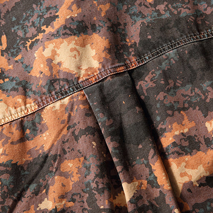 Chaqueta de trabajo con estampado de camuflaje tie-dye para hombre