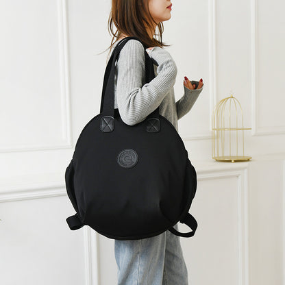 Mochila multifuncional redonda negra