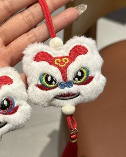 Chinese Style Plush Lion Tassel Ornament
