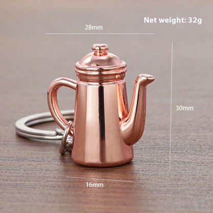 3D Kaffee Schlüsselanhänger Metall Autoschlüssel Anhänger
