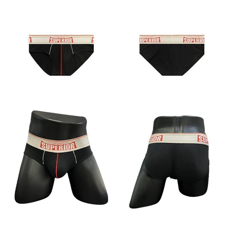 New Men's Underwear Sexy Low Waist Cotton Sports Fitness Anti-wear Leg Briefs