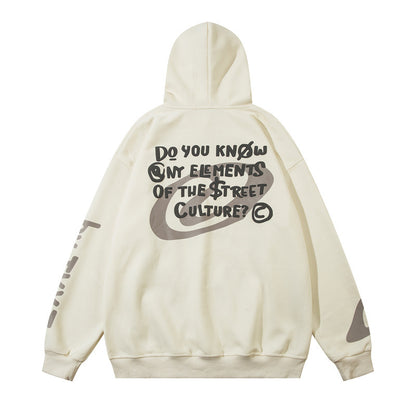 Creative Cartoon Foam Printed Hoodie Casual Top