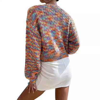 Damen Retro Colorized Sweater Freizeitjacke