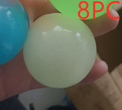 Bolas adhesivas luminosas para pared, juegos de fiesta en casa, juguetes novedosos que brillan en la oscuridad, juguete de descompresión para apretar.
