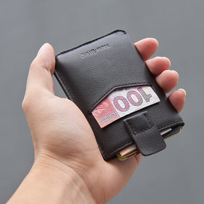 Echtes Leder Brieftasche Herren Kartenhalter Dünnes Rindsleder