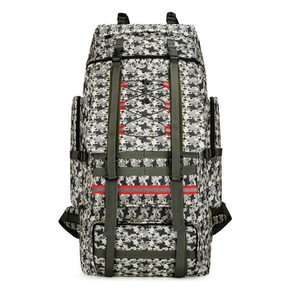 Bolsa de viaje impermeable de camuflaje para exteriores, 130 litros, 120 litros de gran capacidad, acolchada de algodón, ideal para equipaje, trabajo, senderismo y acampada. 