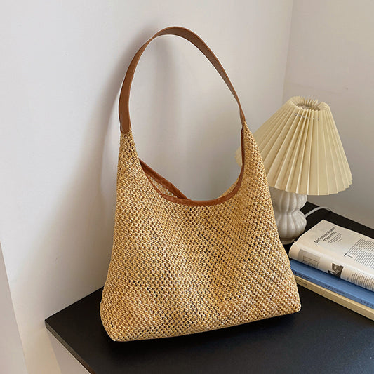 Casual Retro Tote Straw