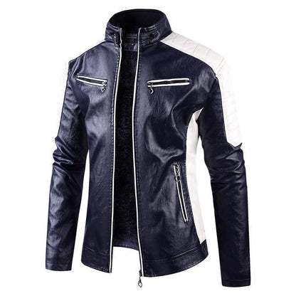 Europäische Größe Herbst Und Winter Freizeit Leder herren Mantel Fleece-gefüttert
