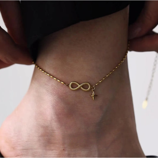 Asterism Titanium Steel Anklet Female Gold