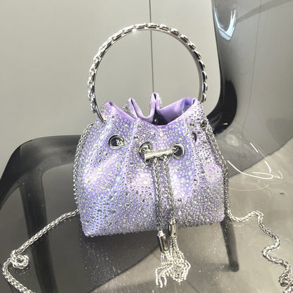 Drawstring Rhinestone Women's Bag