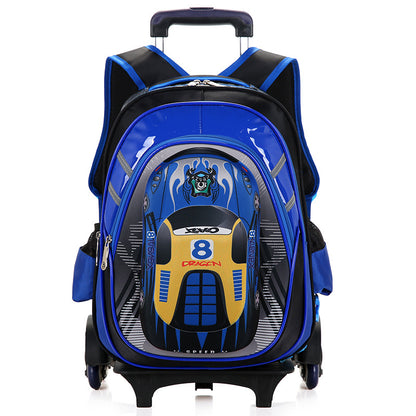 La nueva mochila escolar desmontable con ruedas para hombre reduce la carga
