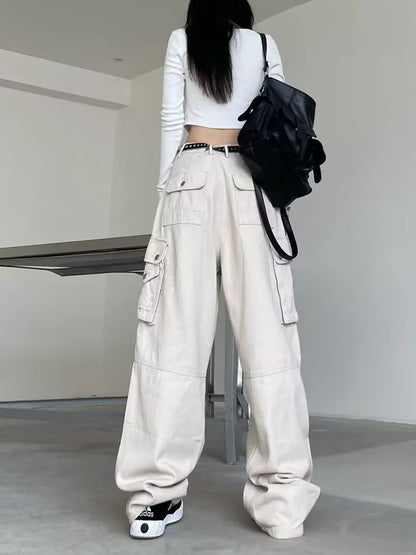 Pantalones holgados de marca de moda para mujer
