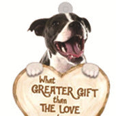 Love Dog Acrylic Key Ring Pendant