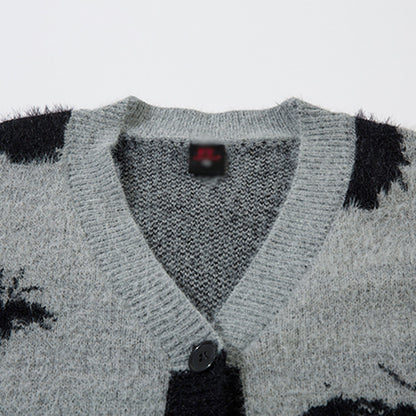 Niche Dark Butterfly V-neck Sweater Coat