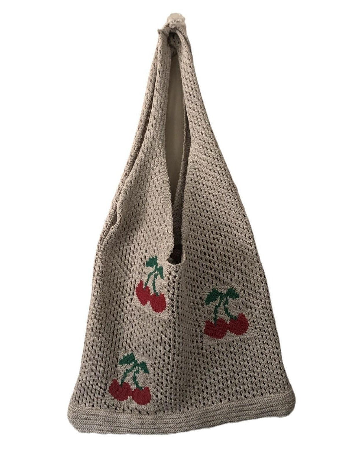 Japanese And Korean Strawberry Knitted Hollow Bag