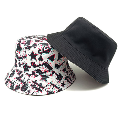 Sombrero de pescador con estampado de notas musicales, estilo europeo y americano, para verano, viajes al aire libre