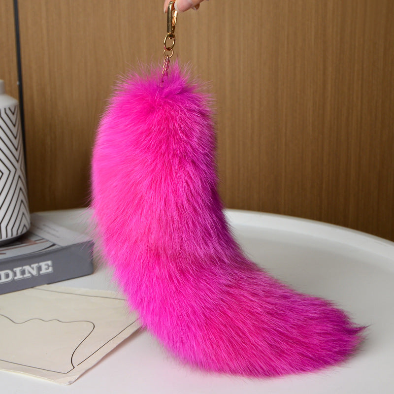 Personalized Plush Fox Tail Pendant Bag Hanging Ornaments