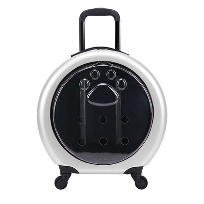 Bolsa con ruedas para mascotas, transparente, reforzada, portátil, para PC, para gatos y perros
