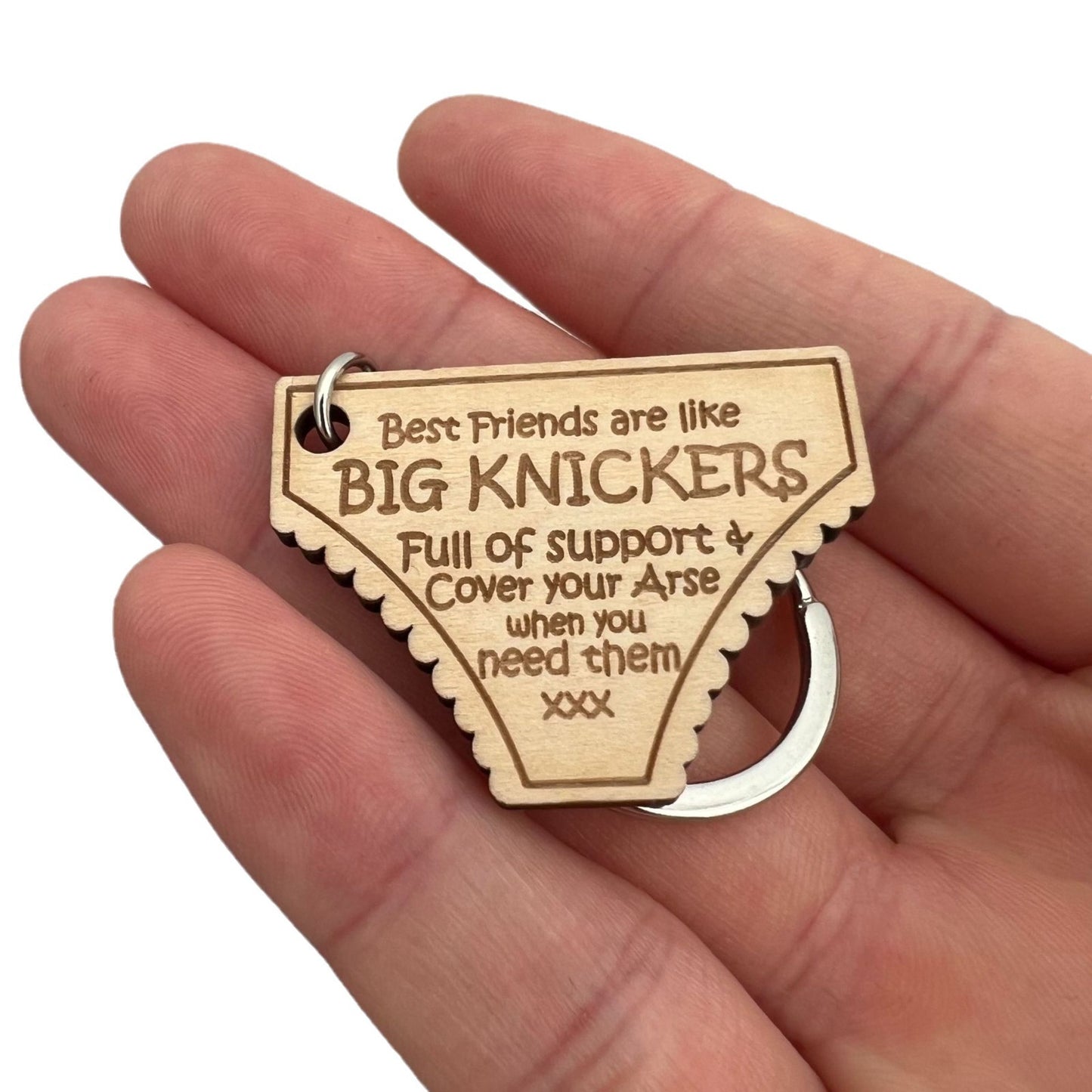 Big Panties Friendship Wooden Keychain