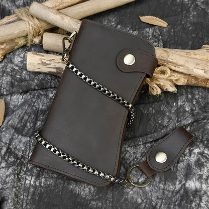 Cartera de cuero Crazy Horse para hombre