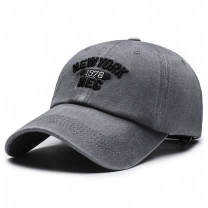 Gorra de béisbol con letras tridimensionales bordadas en tela para hombre