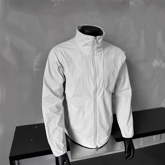 Ice-sensitive Quick-drying Thin Outdoor Short Sports Stand Collar Jacket Sun Protection Coat