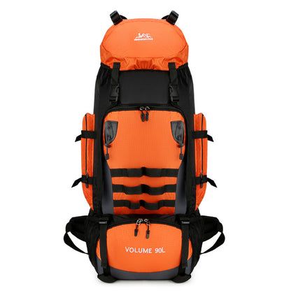 Mochila de viaje para exteriores de gran capacidad de 90 l para hombre, impermeable y duradera, con acolchado de algodón, ideal para el trabajo. 