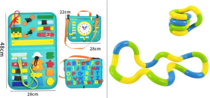 Nuevo libro de actividades para niños, tablero de actividades para vestirse y abotonarse, aprendizaje para bebés, educación temprana, preescolar, juguete de aprendizaje sensorial.