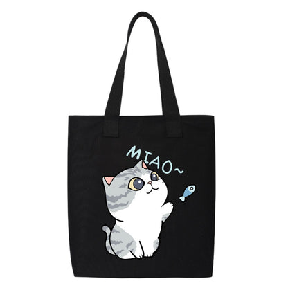 Shiba Inu Male And Female Shoulder Bag Canvas Large Capacity