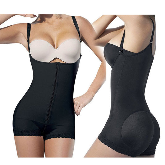 Einteilige Shapewear mit Reißverschluss, postpartale Körperkonturierungsunterwäsche