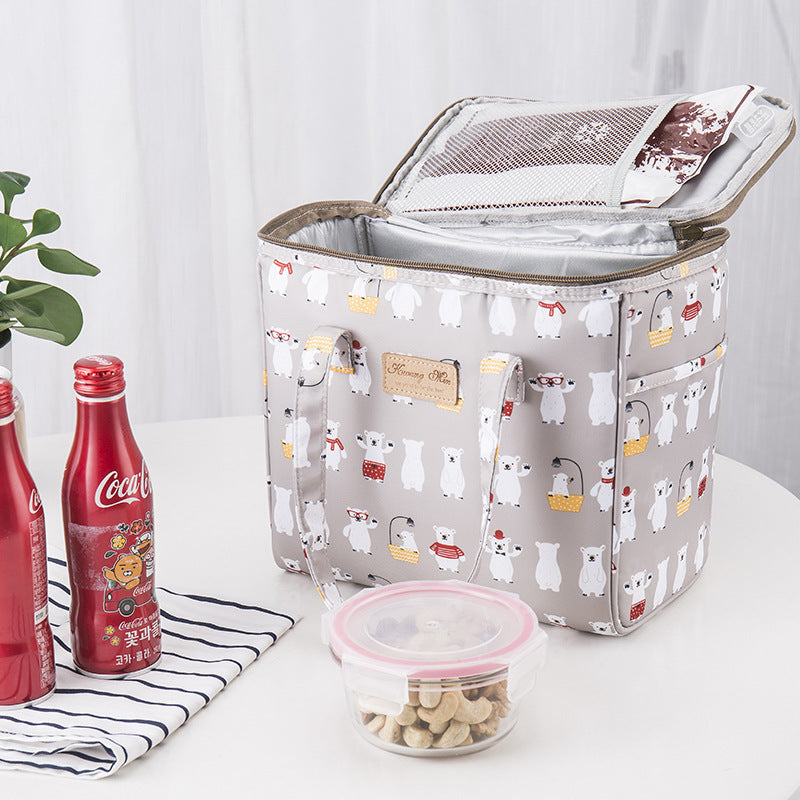 Lunch Box Picnic Insulated Bag Large Portable Waterproof Ice Pack