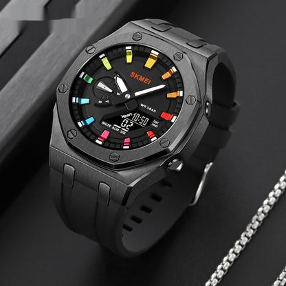 Reloj electrónico luminoso deportivo multifuncional resistente al agua