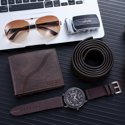 Uhr Temperament Gürtel Brieftasche Brille Anzug