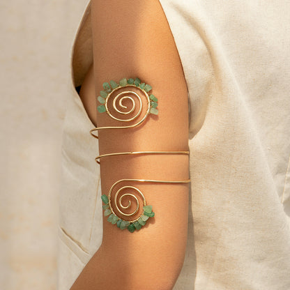 Pulsera con apertura de cuentas y anillo de grava