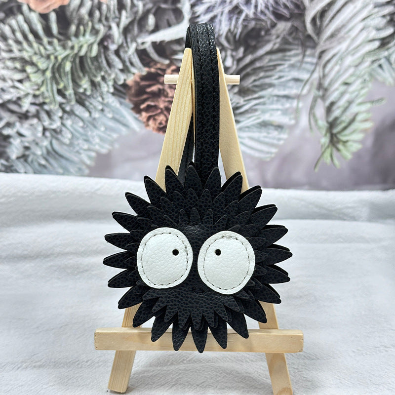 Black Briquette Pendant Funny Cute Rope Pendant Lanyard