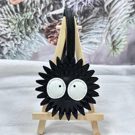 Black Briquette Pendant Funny Cute Rope Pendant Lanyard
