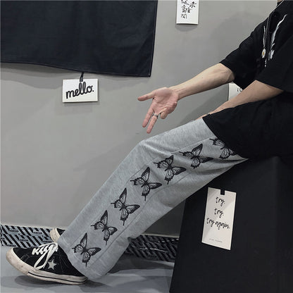 Harajuku Style Bedruckte lockere Freizeithose für Damen