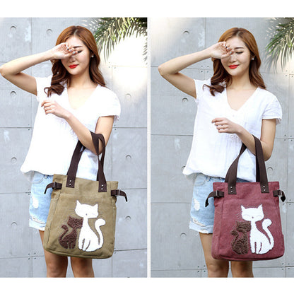 Süße Plüsch-Canvas-Tasche 