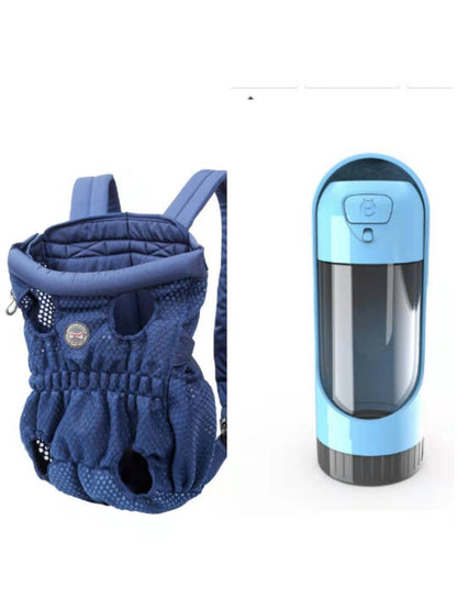 Mochila transportadora de mascotas para viajes al aire libre, de malla, transpirable, para el hombro