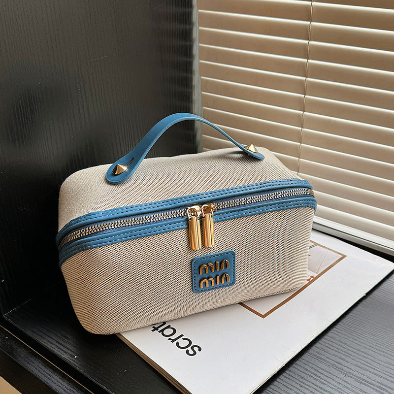 Retro Tile Cosmetic Bag Large Capacity Portable Portable Cosmetics