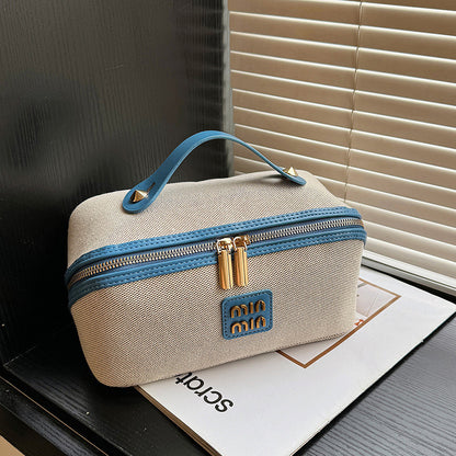 Retro Fliesen Kosmetiktasche Große Kapazität Tragbare Tragbare Kosmetik