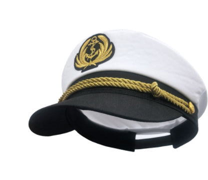 Sombrero vintage de etiqueta de capitán de la Marina