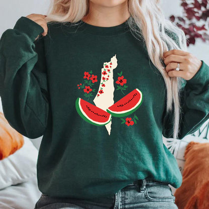Sudadera con capucha "Esto no es una sandía". Divertida sandía para mujer.